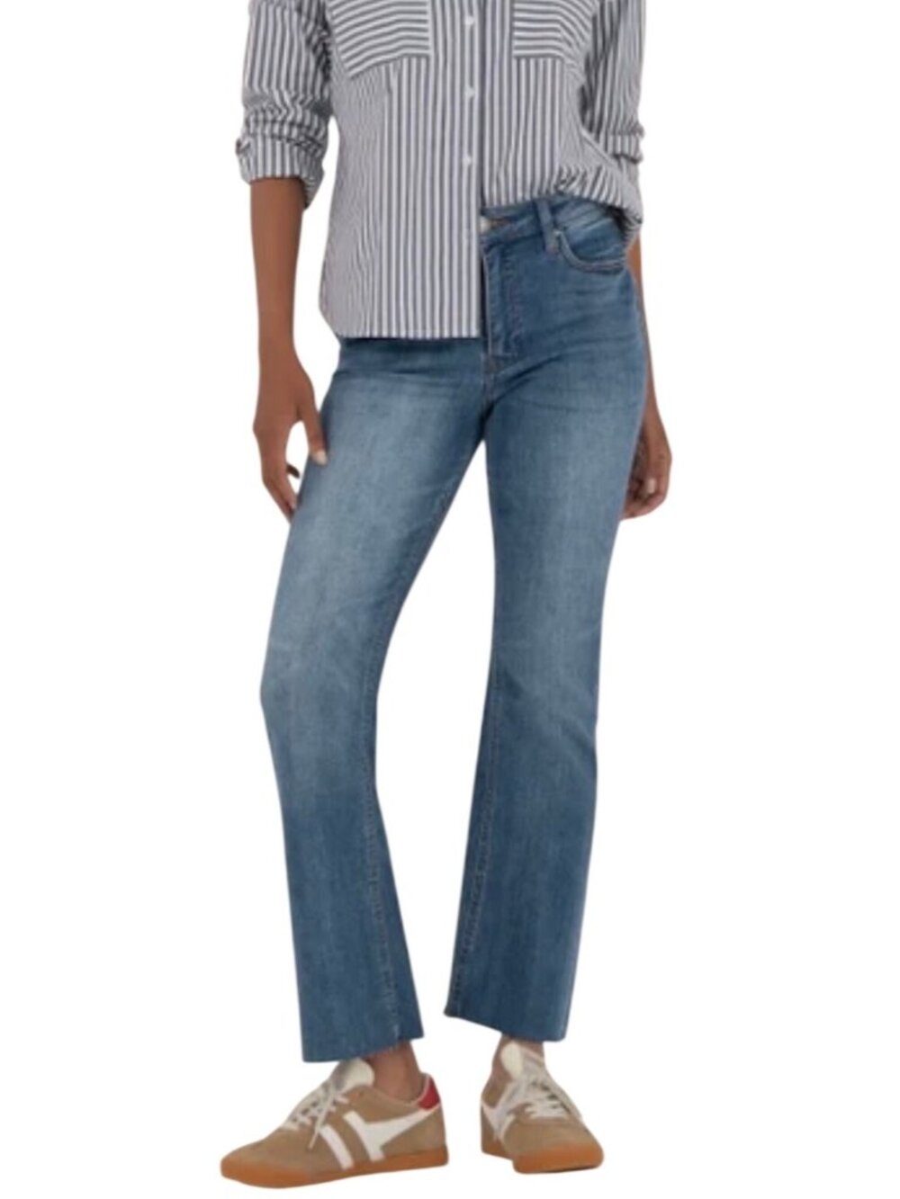 Kut From The Kloth High Rise Kelsey Fab Ab Ankle Flare Jeans Size 2